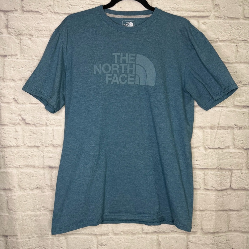 The North Face Men's Classic Fit-  Blue Logo Crew T-Shirt - Size: M